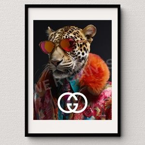 GUCCI GQ LEOPARD PRINT 11X17  GREAT GIFT TO ENLIGHTEN A ROOM